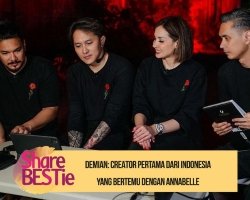 Demian Aditya dan Sara Wijayanto Sambangi Boneka Annabelle Langsung ke US