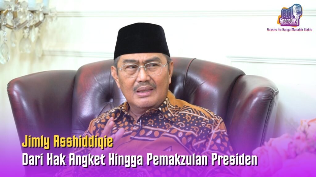 Jimly Asshiddiqie saat jadi bintang tamu di podcast EdShareOn. (Foto: EdShareOn.com)