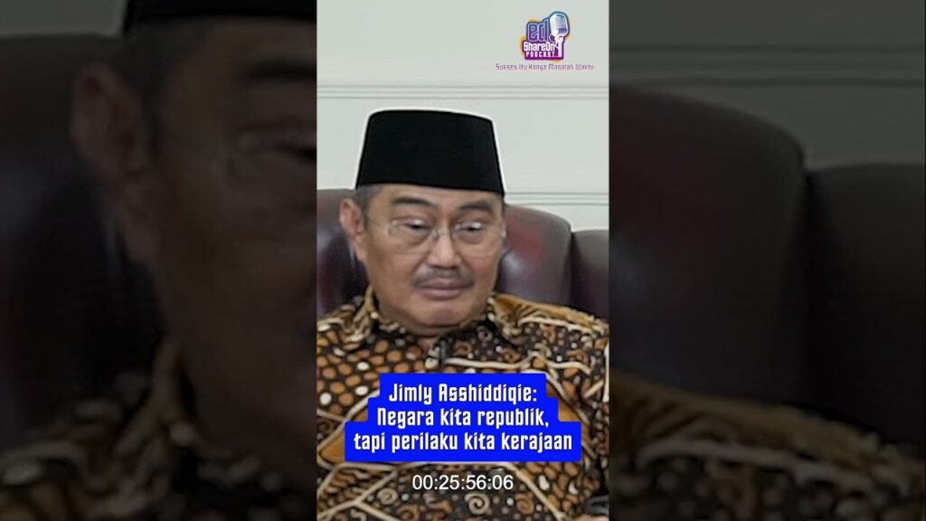 Jimly Asshiddiqie saat jadi bintang tamu di podcast EdShareOn. (Foto: EdShareOn.com)