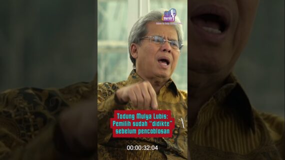 Todung Mulya Lubis: Pemilih sudah “didikte” sebelum pencoblosan