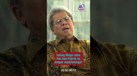 Todung Mulya Lubis: Kok bisa pilpres itu banyak nepotismenya?