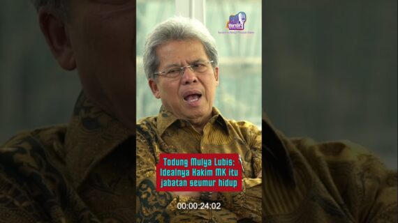 Todung Mulya Lubis: Idealnya hakim MK itu jabatan seumur hidup