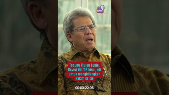 Todung Mulya Lubis: Revisi UU MK bisa jadi untuk menghilangkan hakim kritis