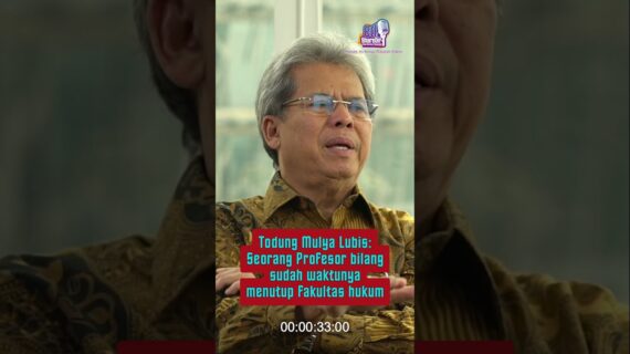 Todung Mulya Lubis: Seorang profesor bilang sudah waktunya menutup fakultas hukum
