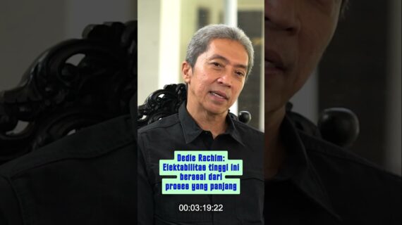 Dedie Rachim: Elektabilitas tinggi ini berasal dari proses yang panjang