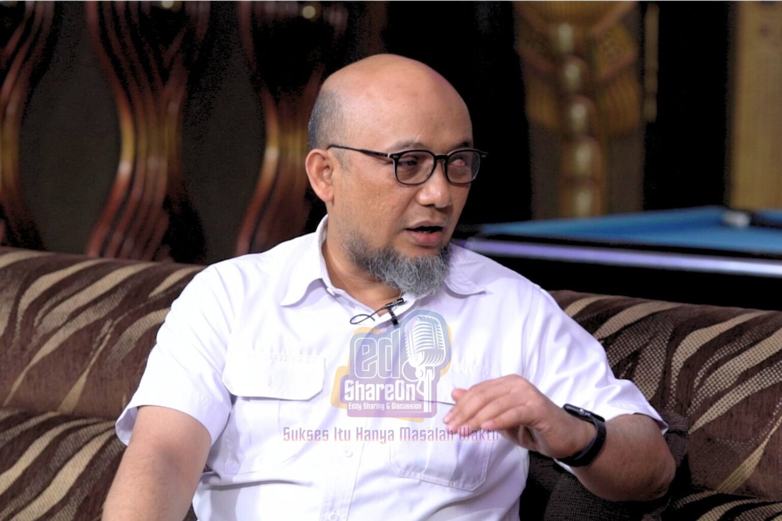 Novel Baswedan saat di podcast EdShareOn. (Foto: EdShareOn.com)
