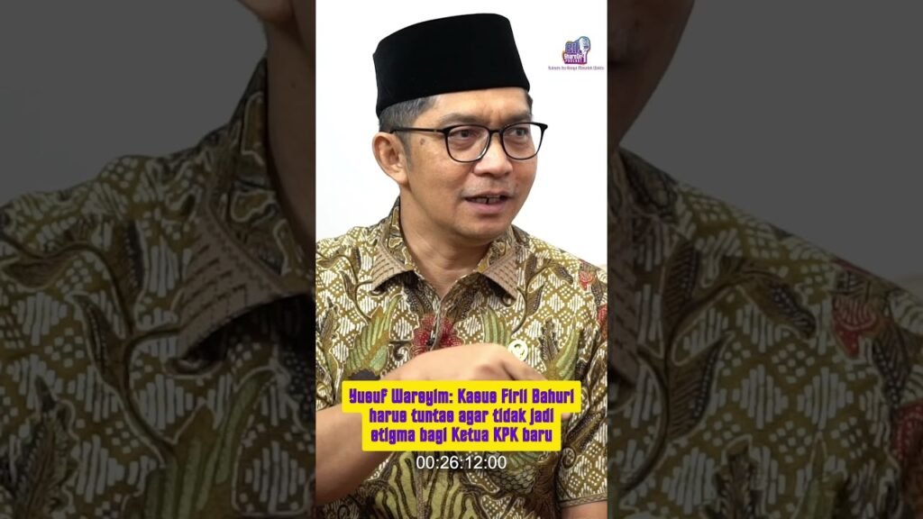 Yusuf Warsyim: Kasus Firli Bahuri harus tuntas agar tidak jadi stigma bagi Ketua KPK baru