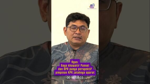 Agus: Saya khawatir Pansel dan DPR punya perspektif pimpinan KPK jatahnya aparat