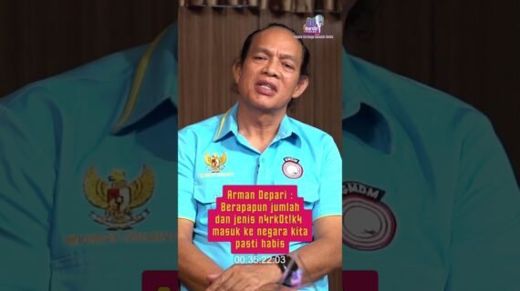 Arman Depari : Berapapun jumlah dan jenis narkotika masuk ke negara kita pasti habis