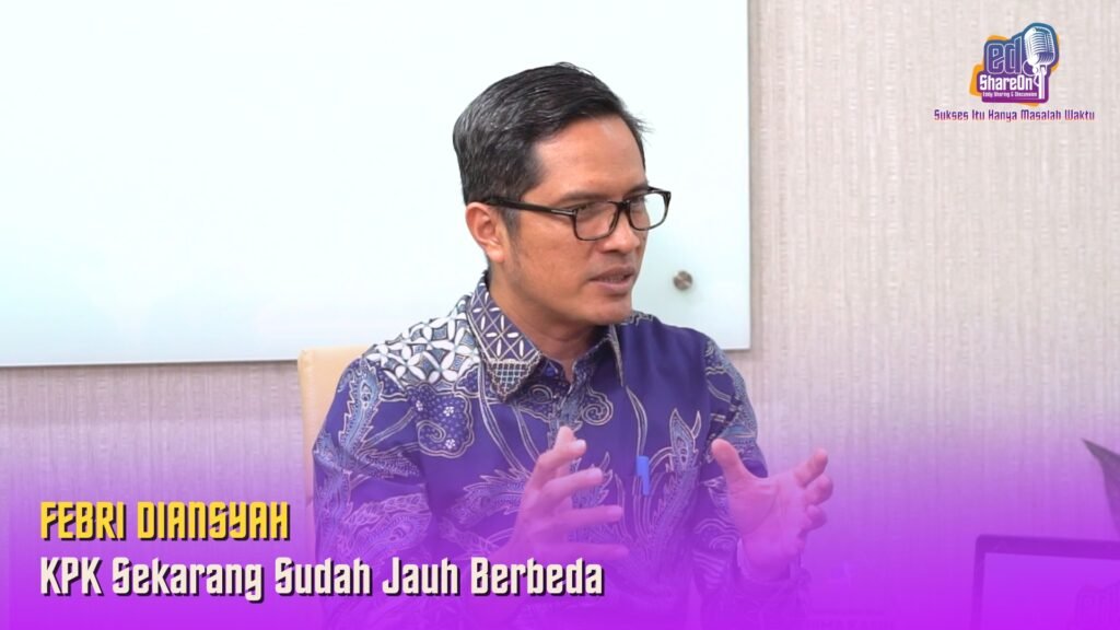 Febri Diansyah saat di podcast EdShareOn. (Foto: EdShareOn.com)