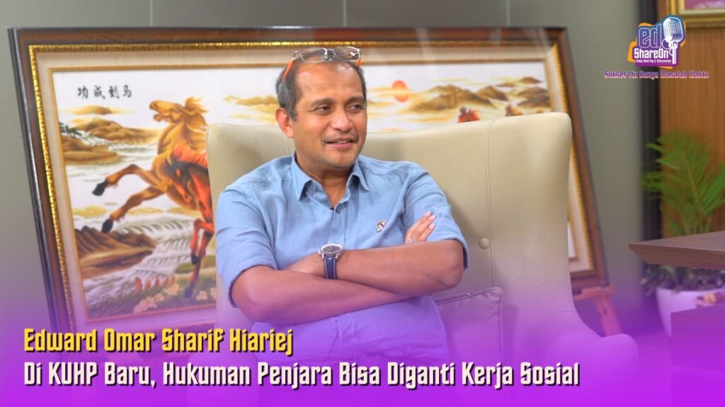 Eddy Hiariej saat di podcast EdShareOn. (Foto: EdShareOn.com)