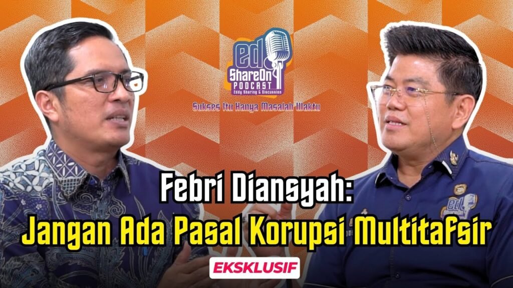 Febri Diansyah saat di podcast EdShareOn. (Foto: EdShareOn.com)