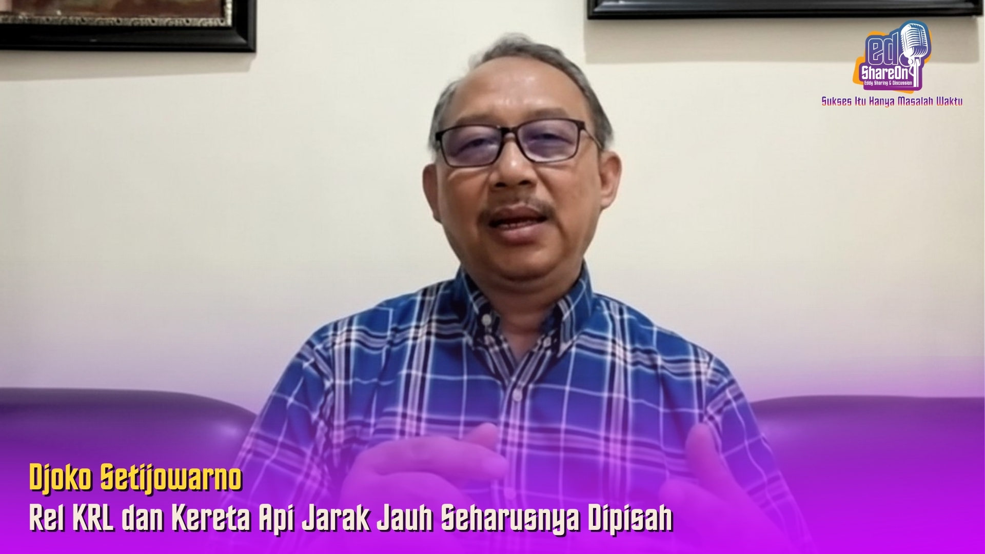 Djoko Setijowarno saat di podcast EdShareOn. (Foto: EdShareOn.com)