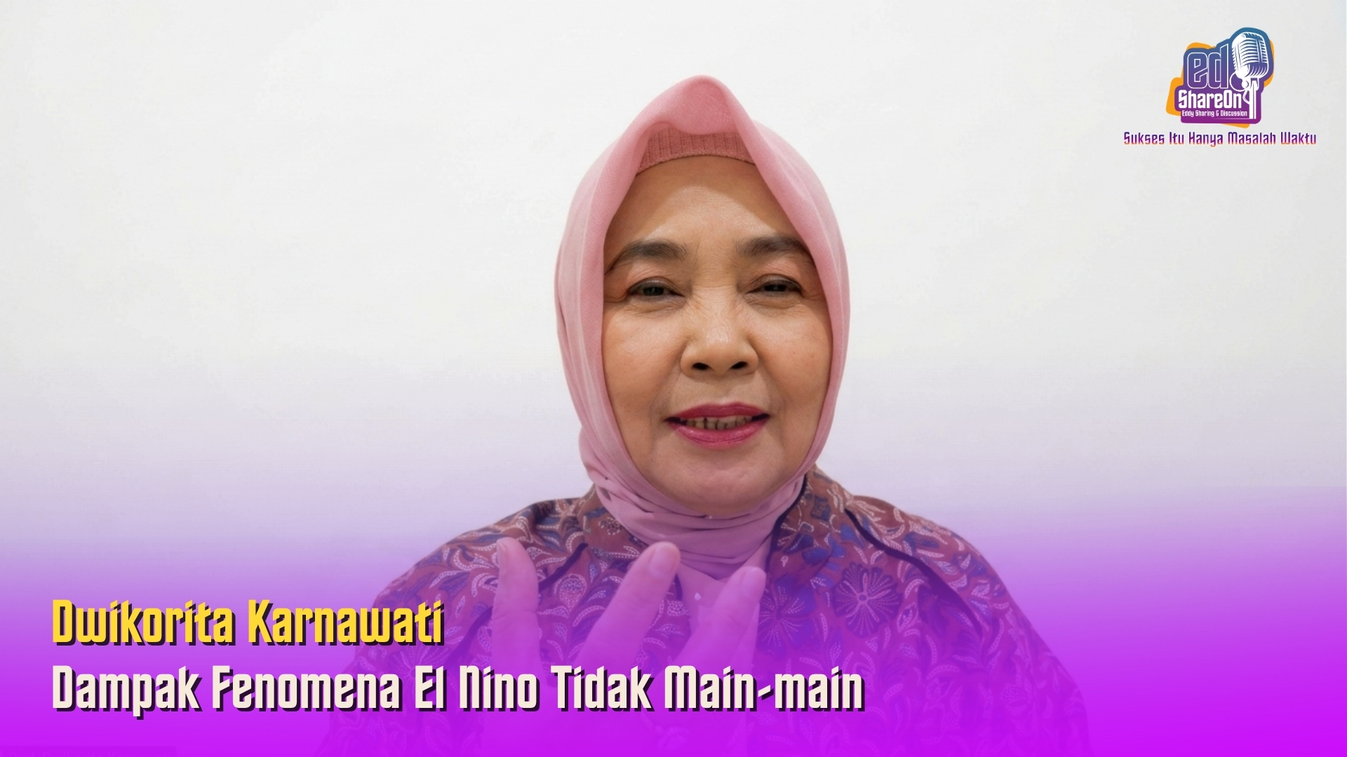 Dwikorita Karnawati saat di podcast EdShareOn. (Foto: EdShareOn.com)