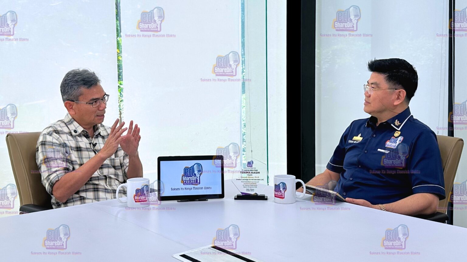 Djayadi Hanan saat di podcast EdShareOn. (Foto: EdShareOn.com)