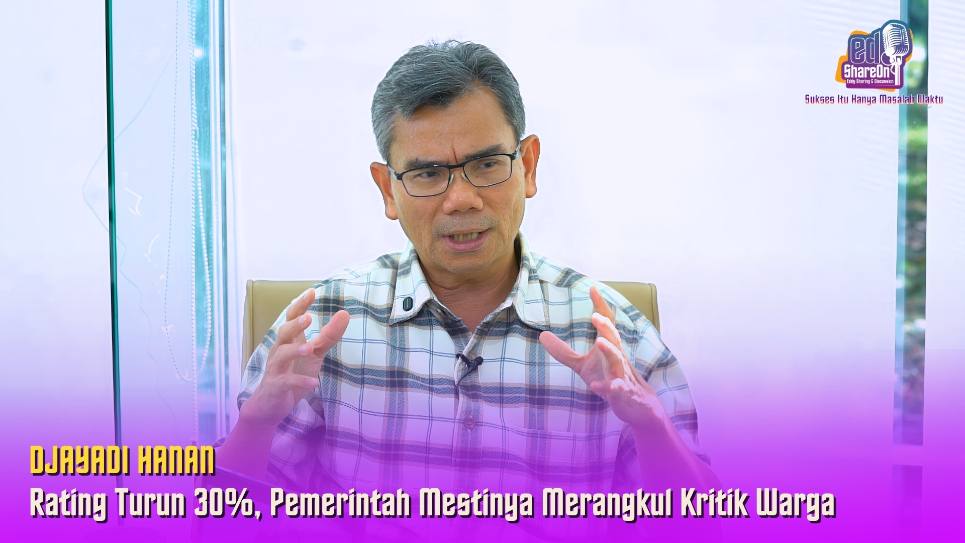 Djayadi Hanan saat di podcast EdShareOn. (Foto: EdShareOn.com)