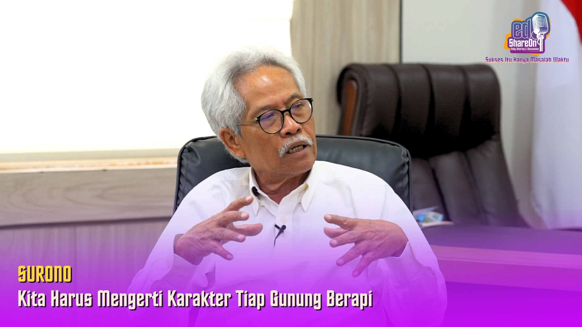 Mbah Rono saat di podcast EdShareOn. (Foto: EdShareOn.com)